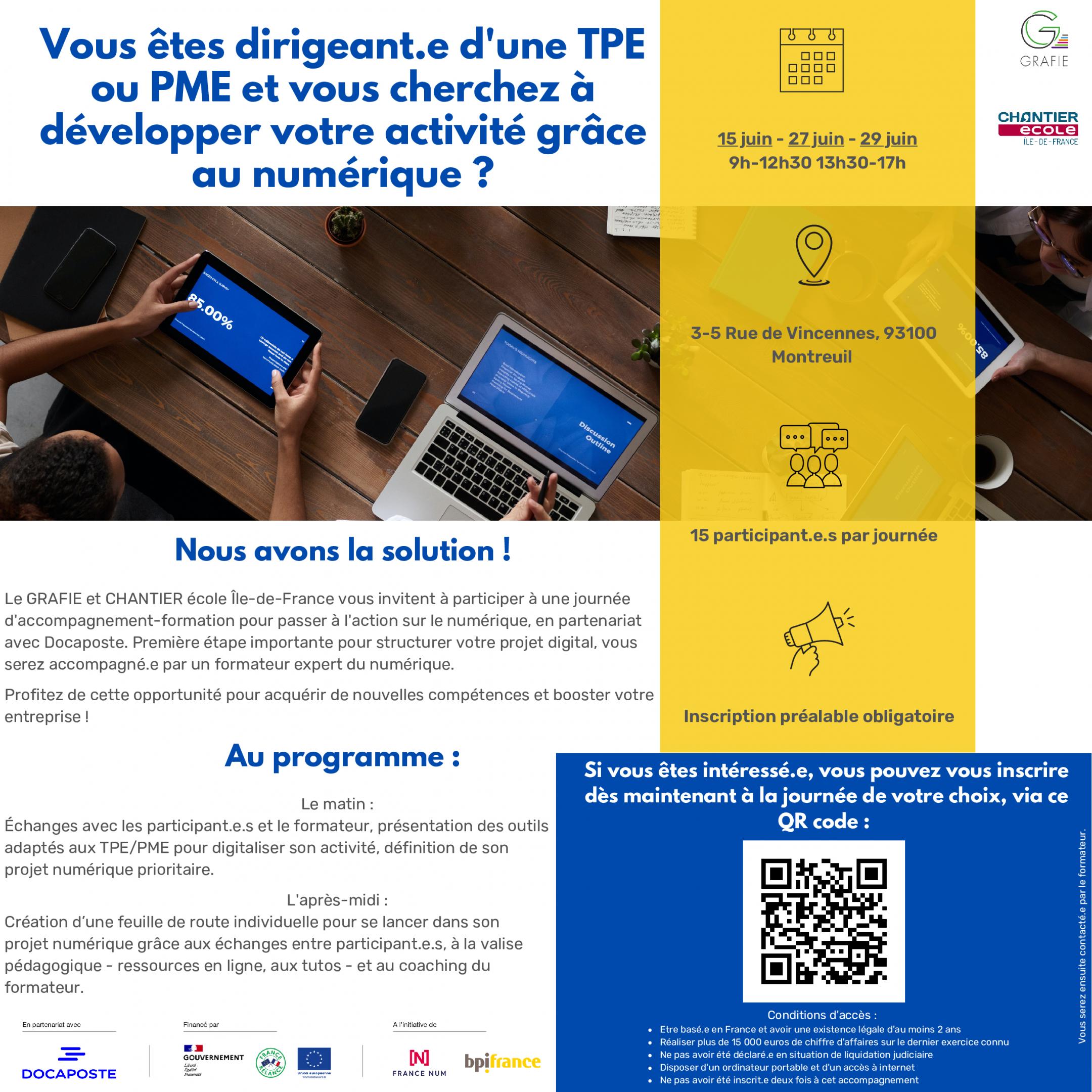 Journées d'accompagnement-formation sur le thème du numérique