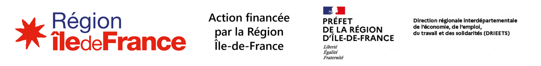 Logos Région IDF et DRIEETS IDF
